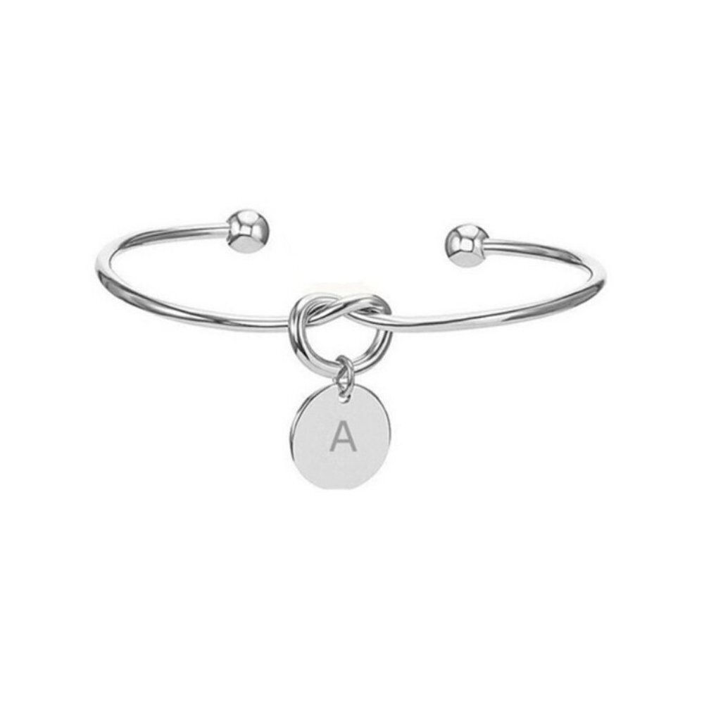 Silver Initial Adjustable Bracelet
